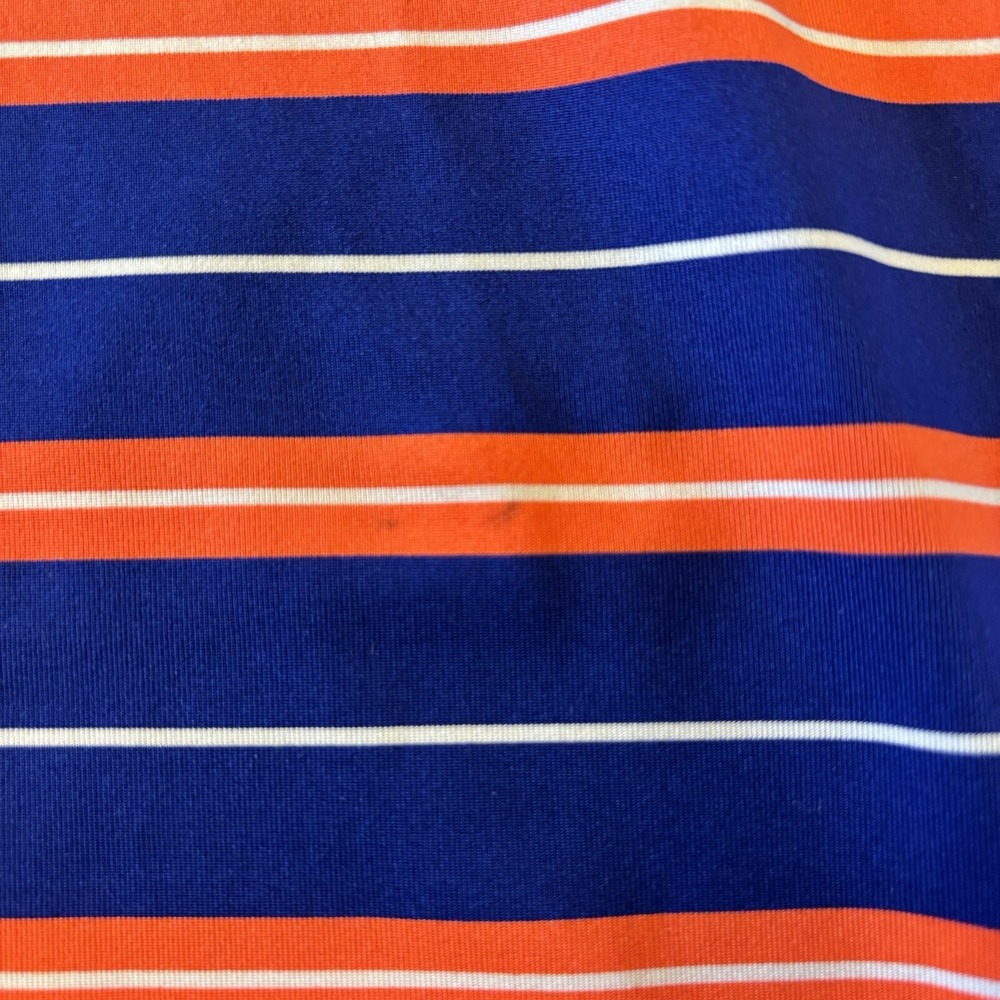 RLX Ralph Lauren Shirt Mens Large Blue OrangeStripe Performance Polo Golf Casual - Picture 10 of 13